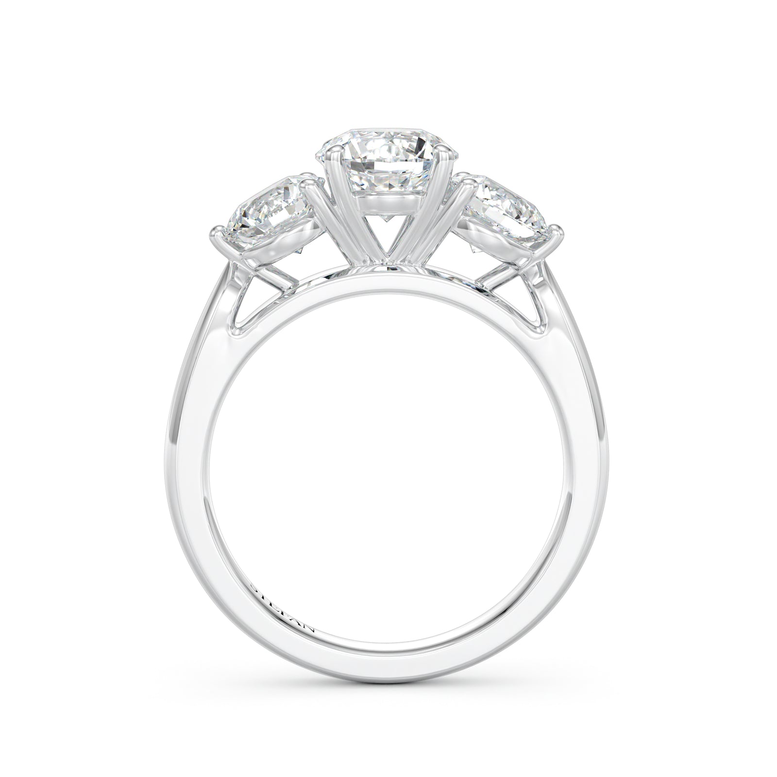 Snow Round Cut Engagement Ring
