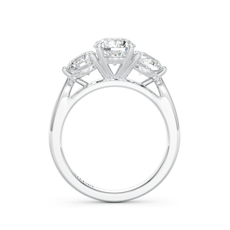 Snow Round Cut Engagement Ring