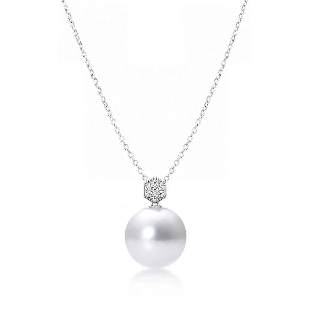 Diamond & South Sea Pearl Pendant