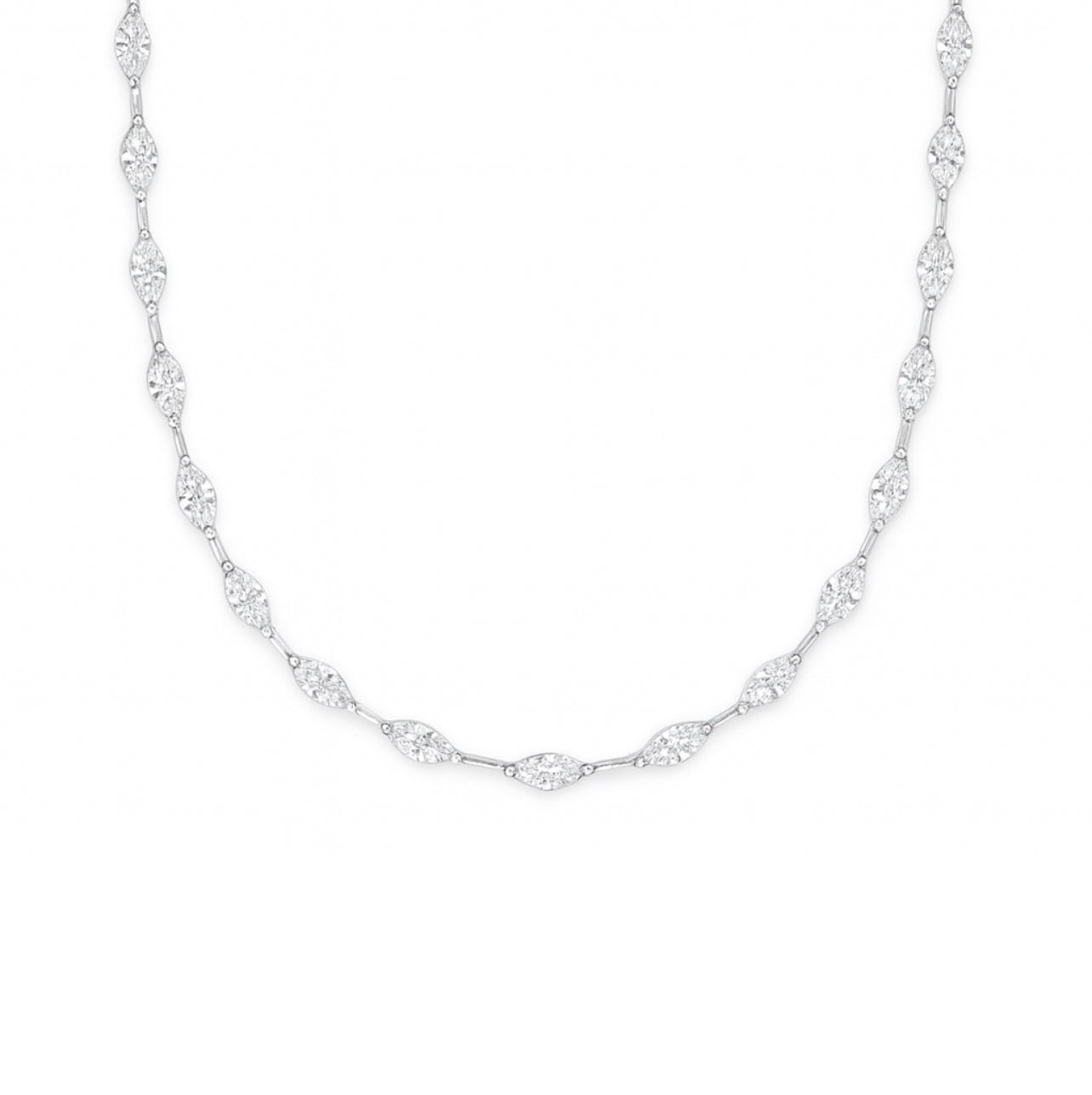 Marquise Diamond Tennis Necklace