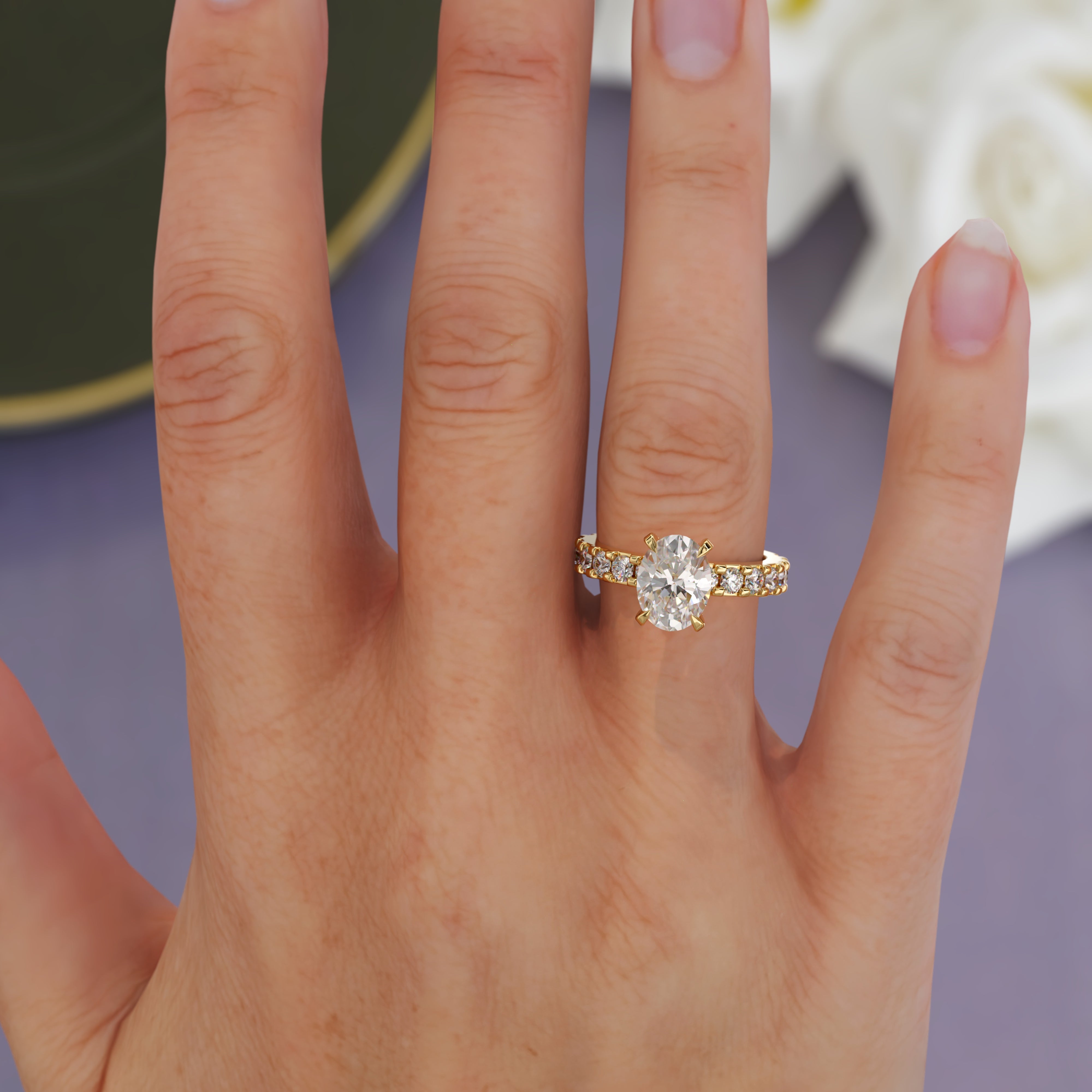 Alyce Oval Cut Engagement Ring – Stefan Diamonds