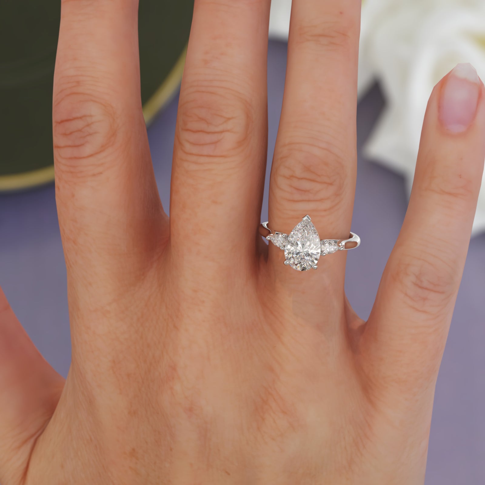 Cleo Pear-Shape Engagement Ring