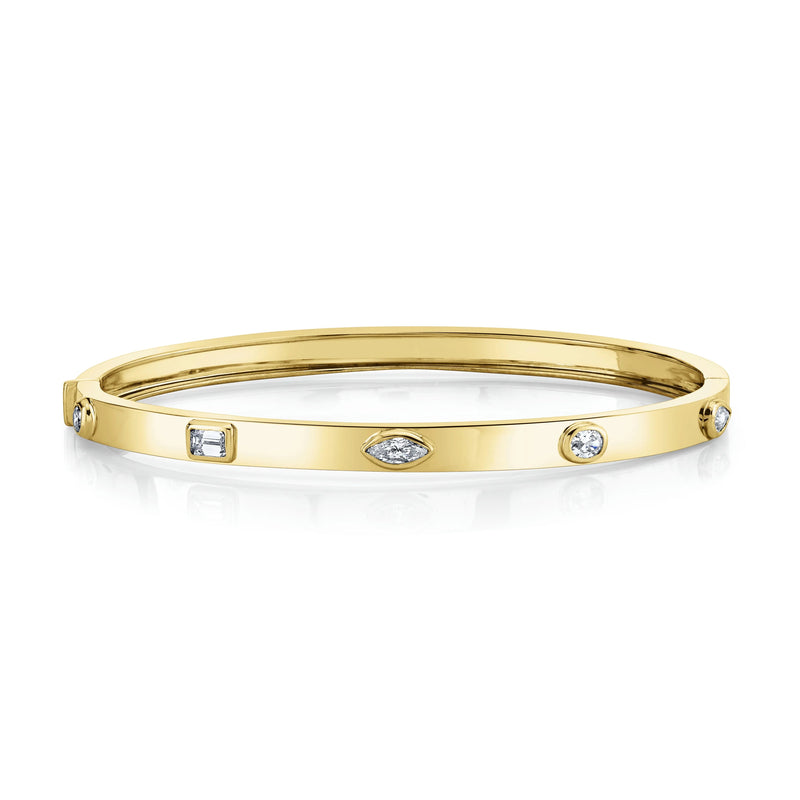 Fancy Shape Diamond Bangle