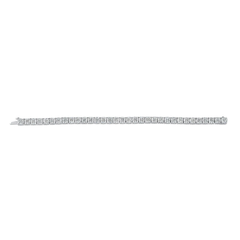 Cushion Diamond Tennis Bracelet