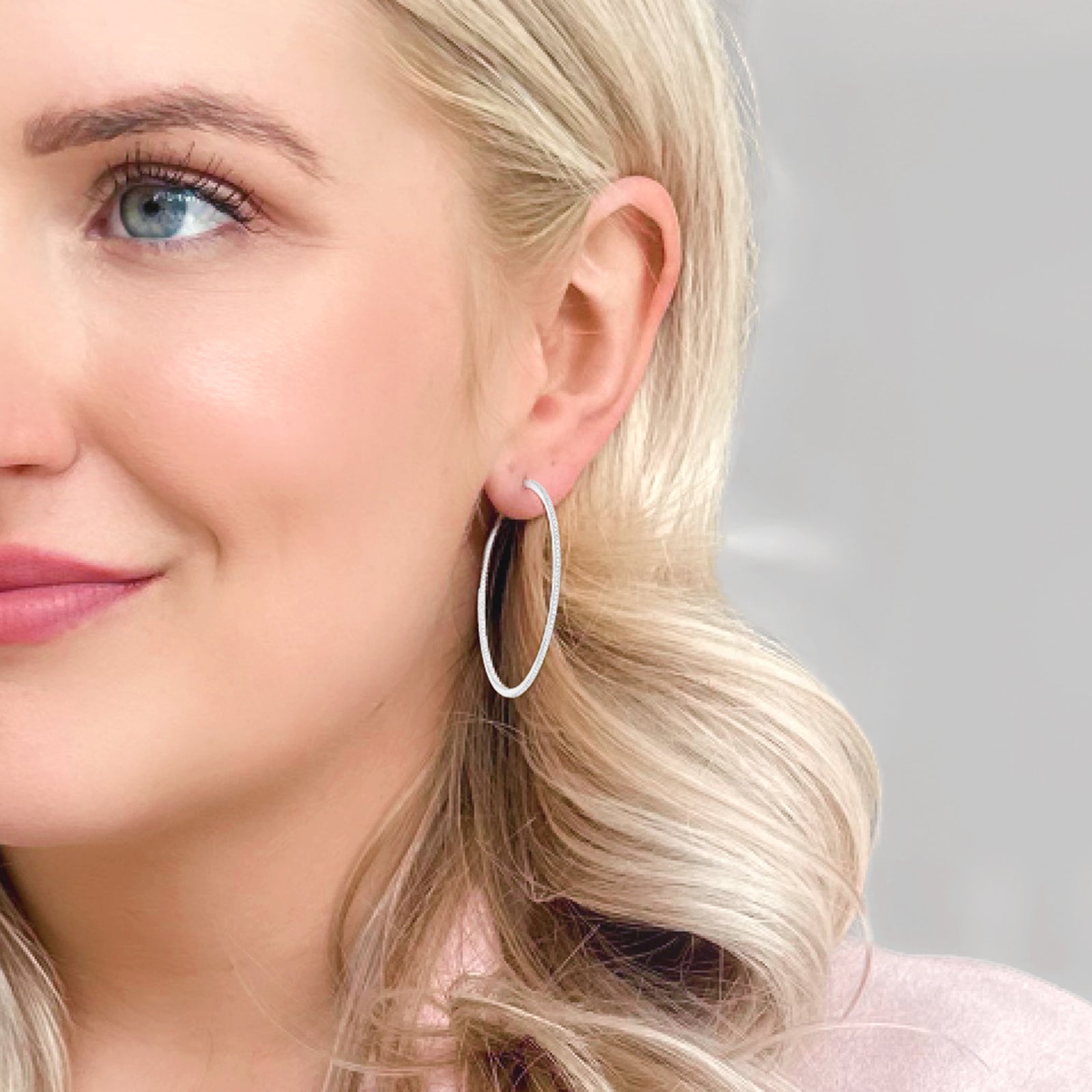 Diamond Hoop Earrings