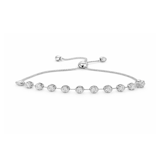 Adjustable Illusion Set Diamond Bracelet