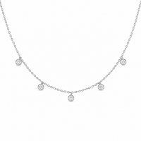 Bezel Set Diamond Necklace