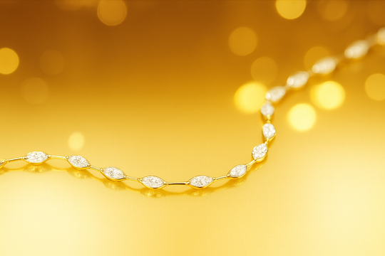 Marquise Diamond Tennis Necklace