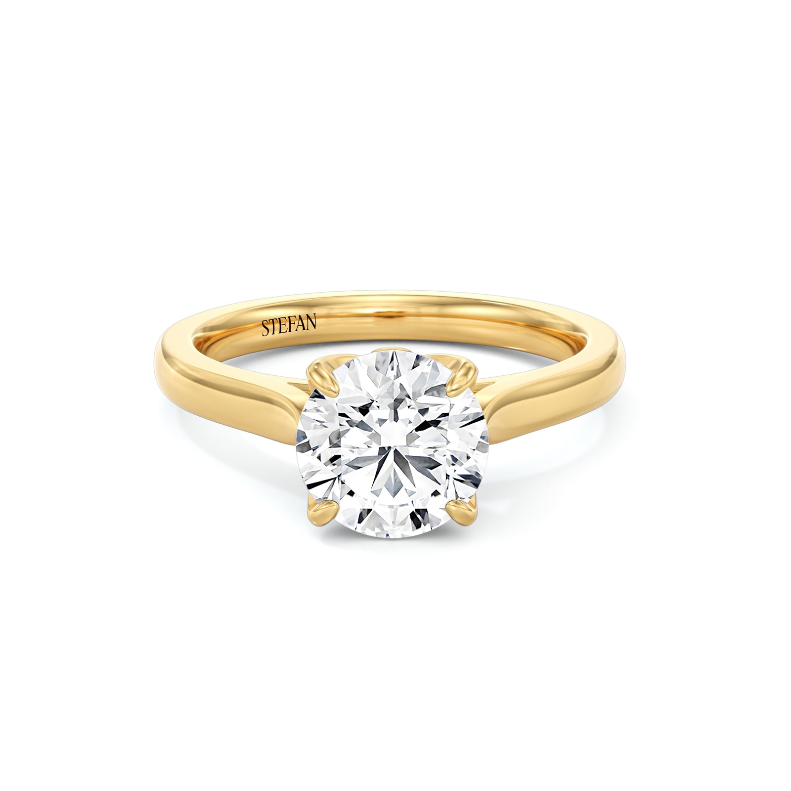 Tulip Round Brilliant Engagement Ring