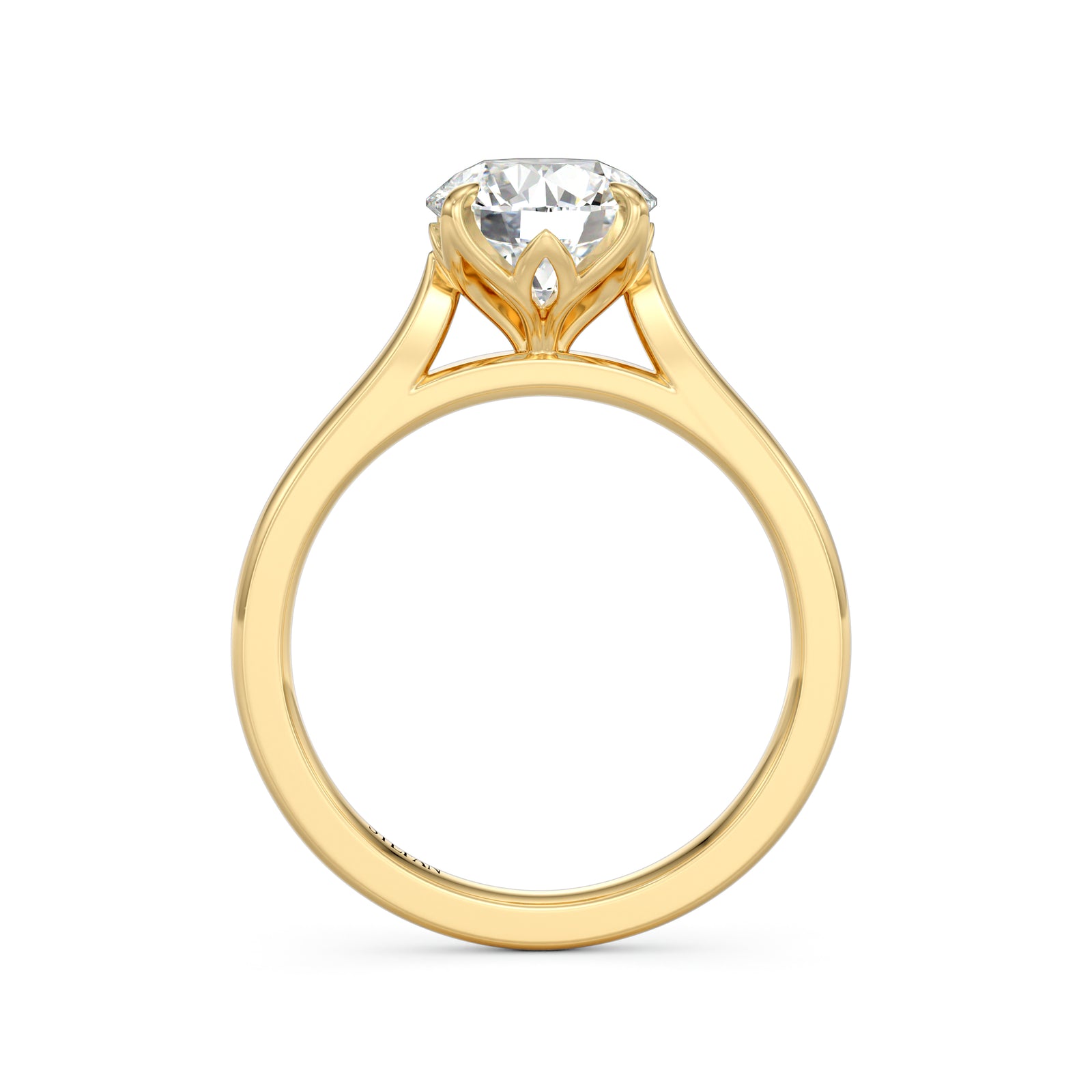 Tulip Round Brilliant Engagement Ring