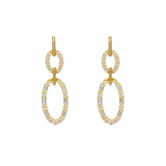 Oblong Drop Earrings