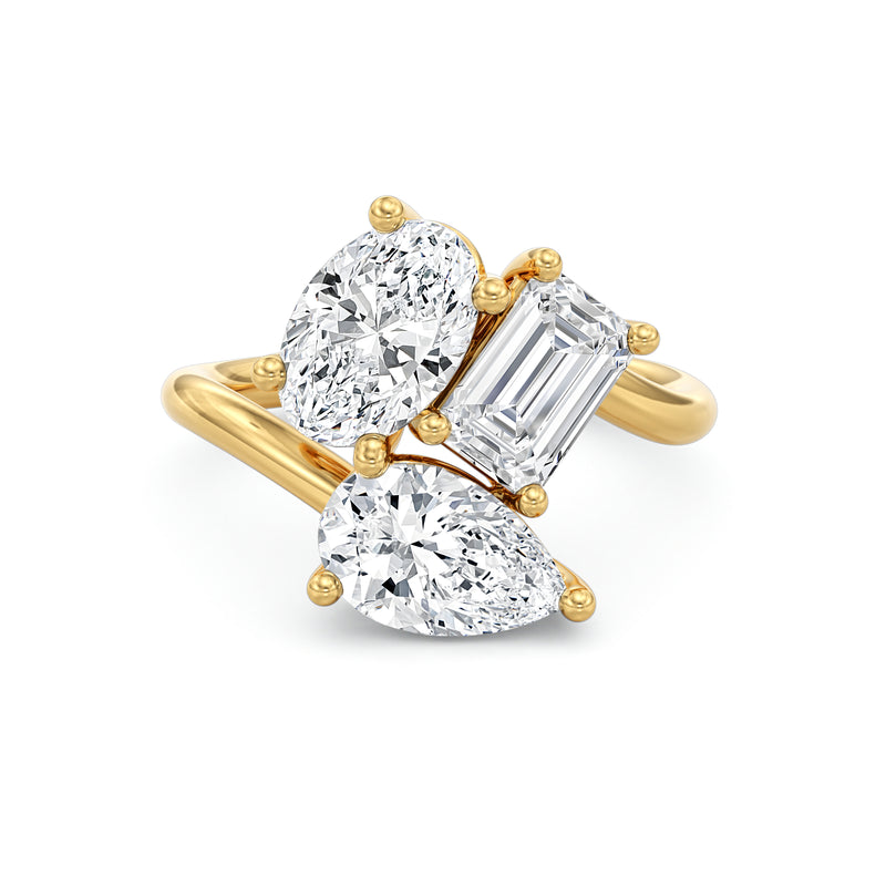 Cluster Trilogy Engagement Ring