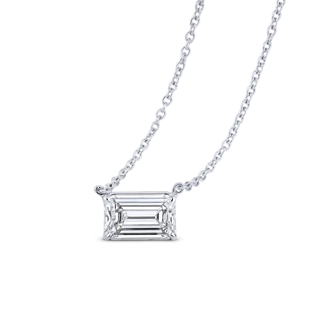 Emerald Cut Diamond Pendant