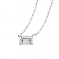 Emerald Cut Diamond Pendant