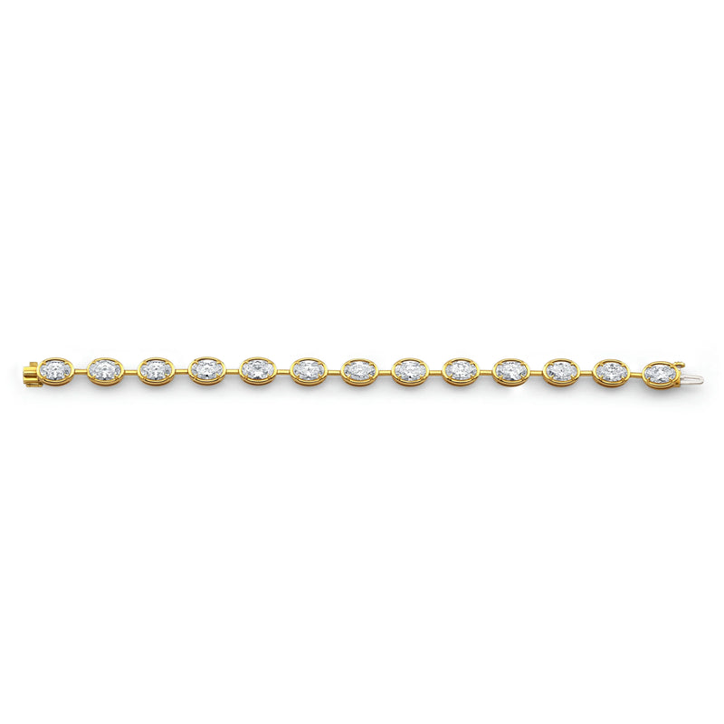 Oval Bezel Diamond Bracelet