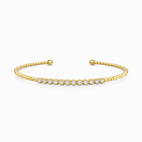 Milgrain Diamond Open Bangle