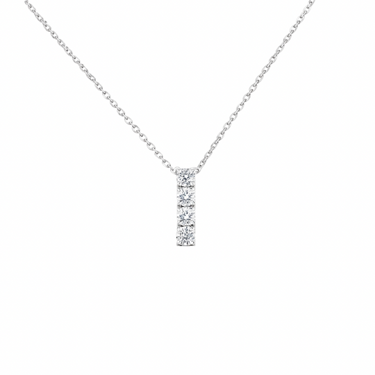 Diamond Four Stone Drop Pendant