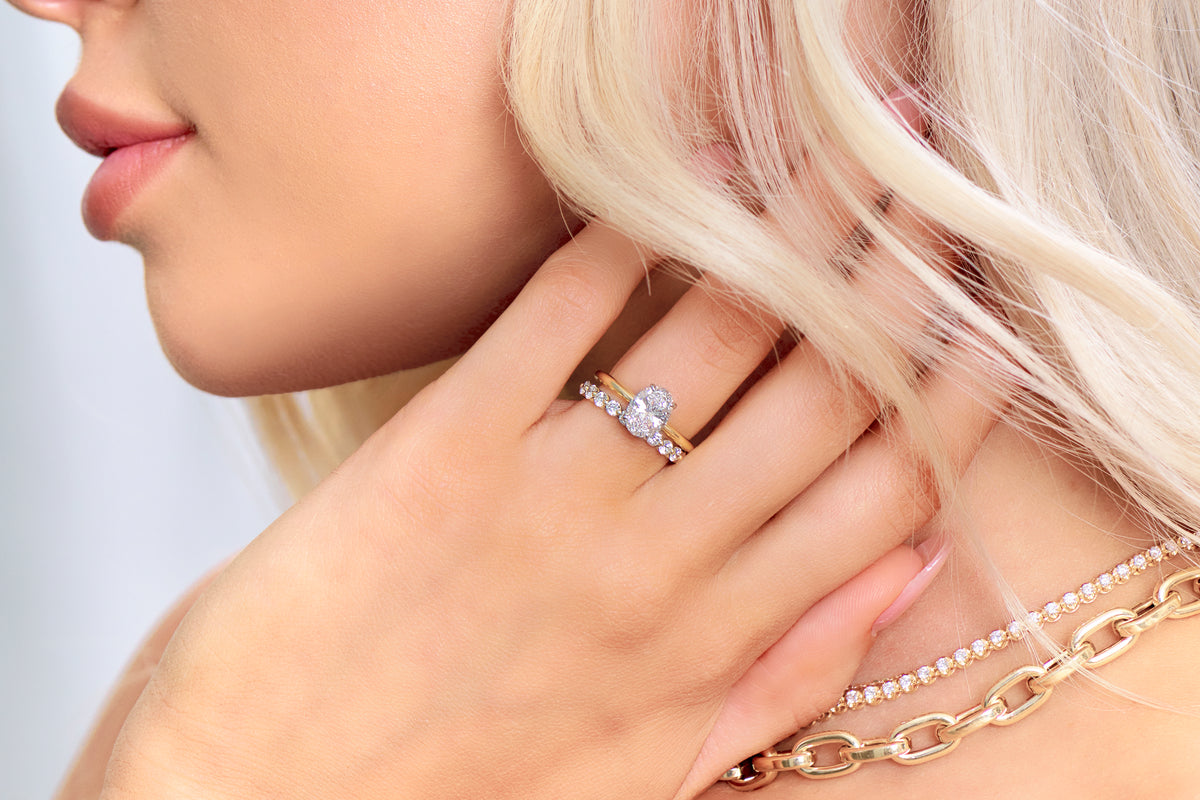 Effortlessly elegant look is completed with Stefan Diamonds range of engagement rings in Perth 