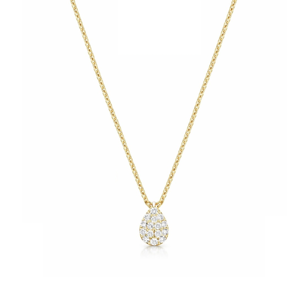 Diamond Pear Shape Cluster Pendant