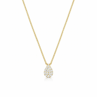 Diamond Pear Shape Cluster Pendant
