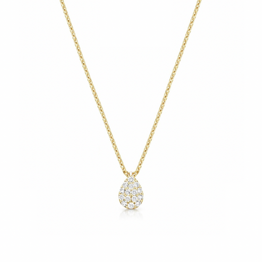 Diamond Pear Shape Cluster Pendant