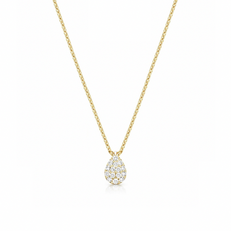 Diamond Pear Shape Cluster Pendant