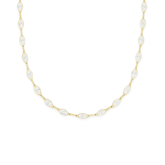 Marquise Diamond Tennis Necklace