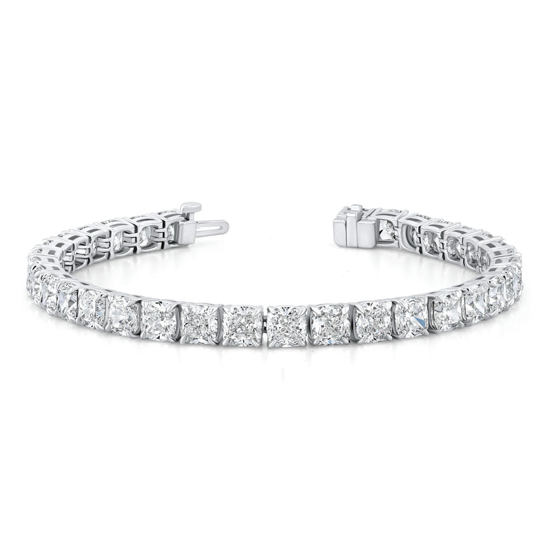 Cushion Diamond Tennis Bracelet
