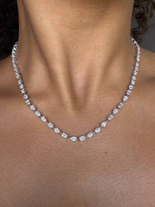 Mixed Shape Diamond Necklace