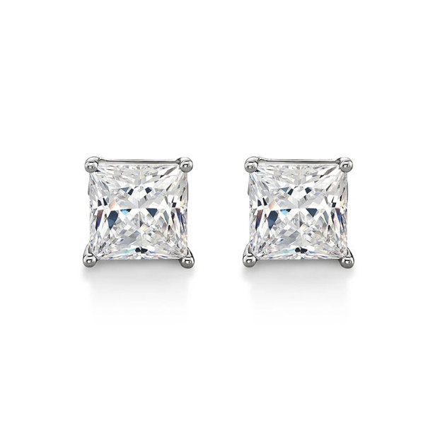 Princess Cut Diamond Stud Earrings