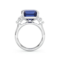 Ceylon Sapphire and Diamond Trilogy Ring