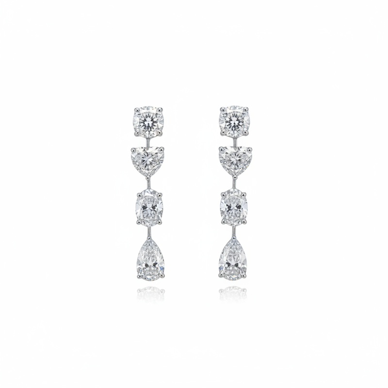 Diamond Cascade Drop Earrings