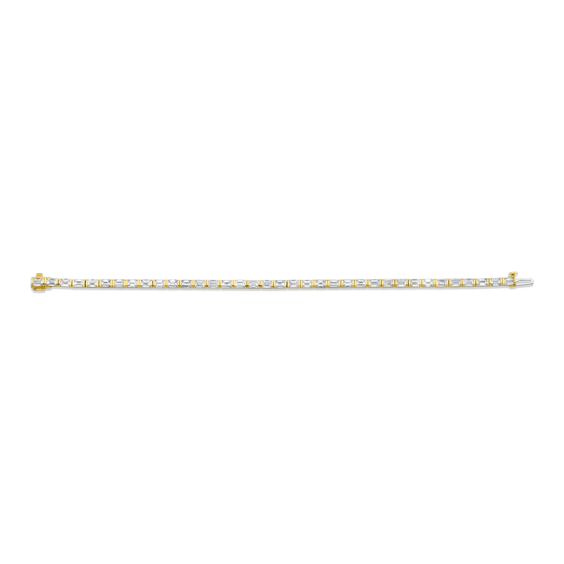 Emerald Cut East West Diamond Bracelet