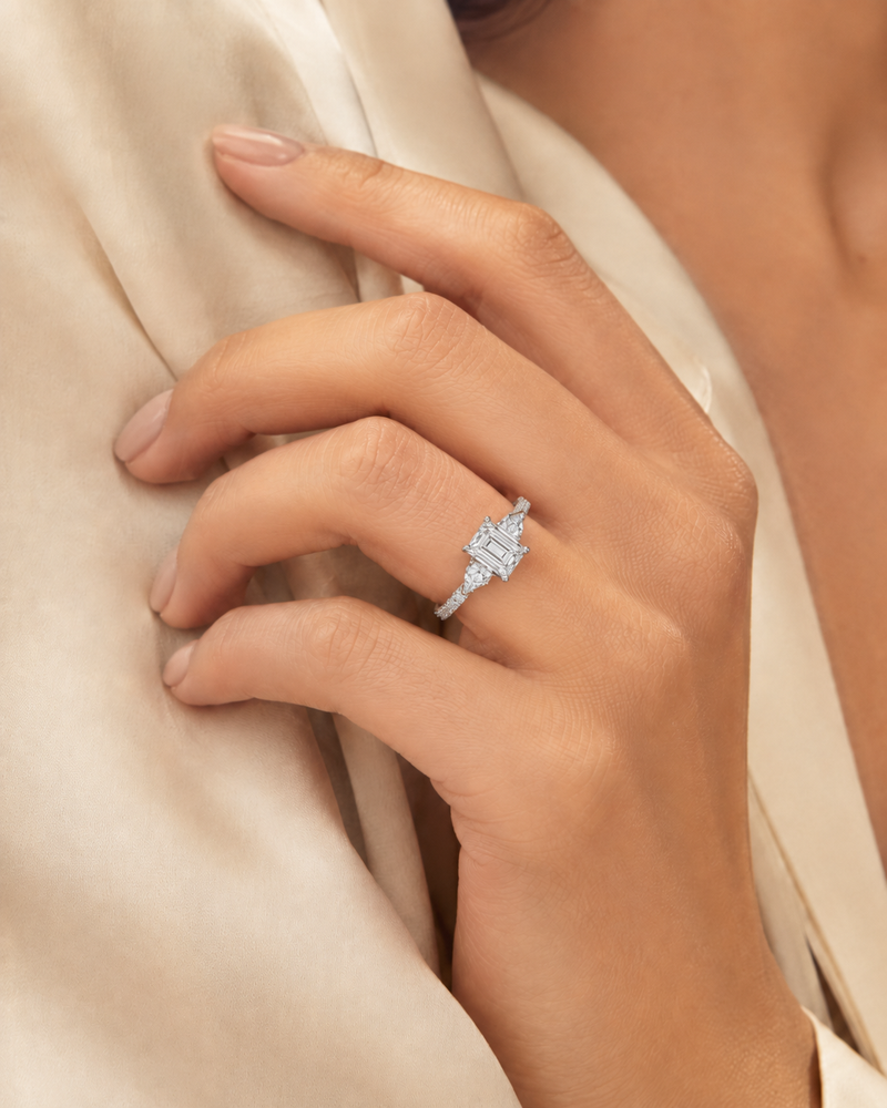 Cecelia Emerald Cut Engagement Ring