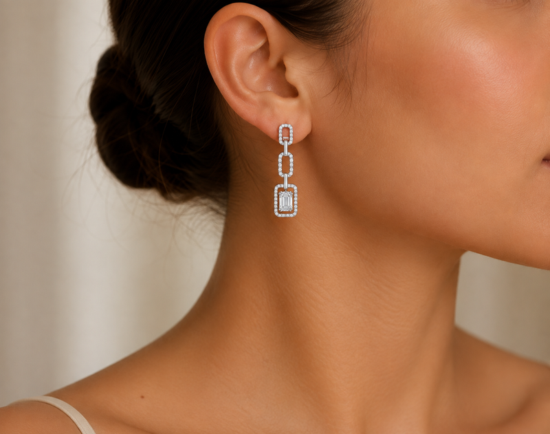 Halo Drop Earrings