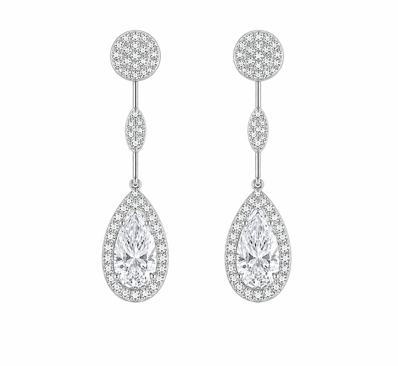 Teardrop Bar Drop Earrings