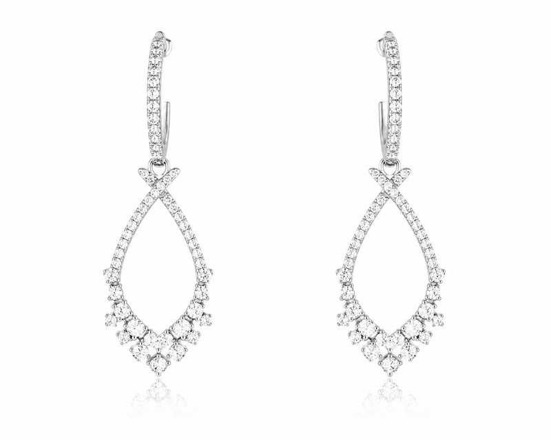 Diamond Articulated Dangle Earrings