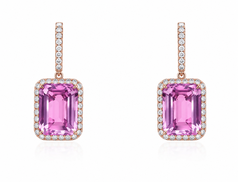 Rose Amethyst Earrings