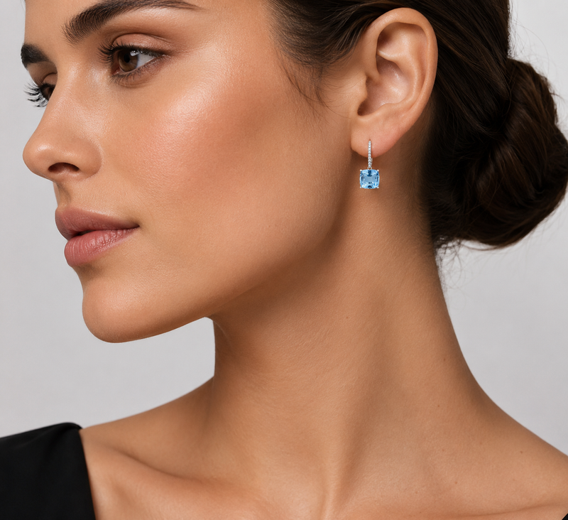 Blue Topaz Earrings