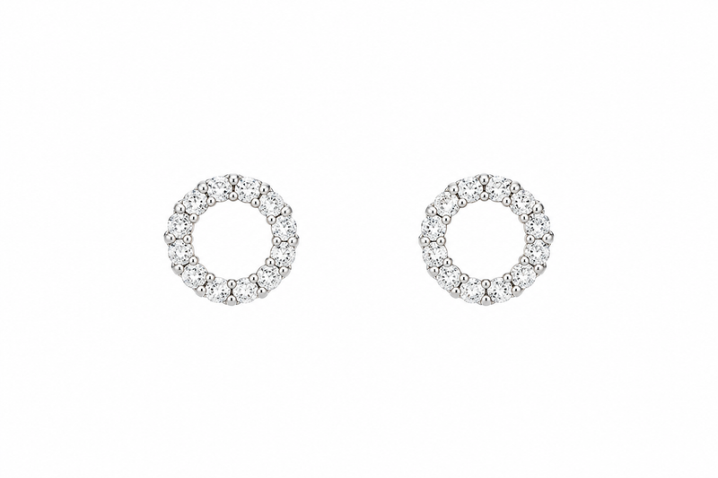 Diamond Circle of Life Earrings