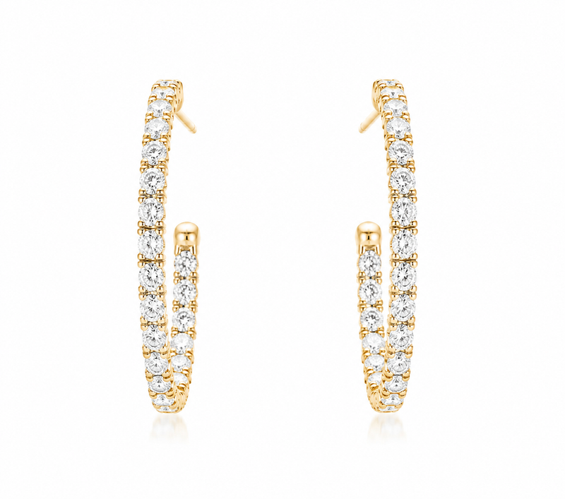 Diamond Hoop Earrings