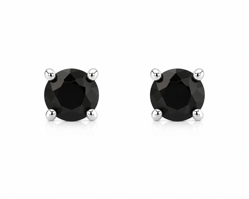 Black Diamond Stud Earrings