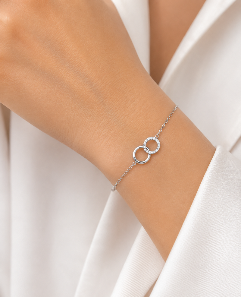 Twin Circle Infinity Bracelet