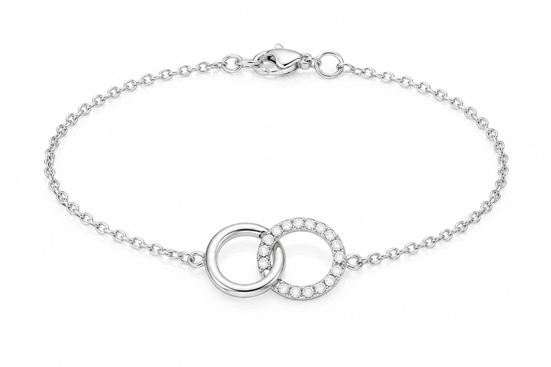 Twin Circle Infinity Bracelet