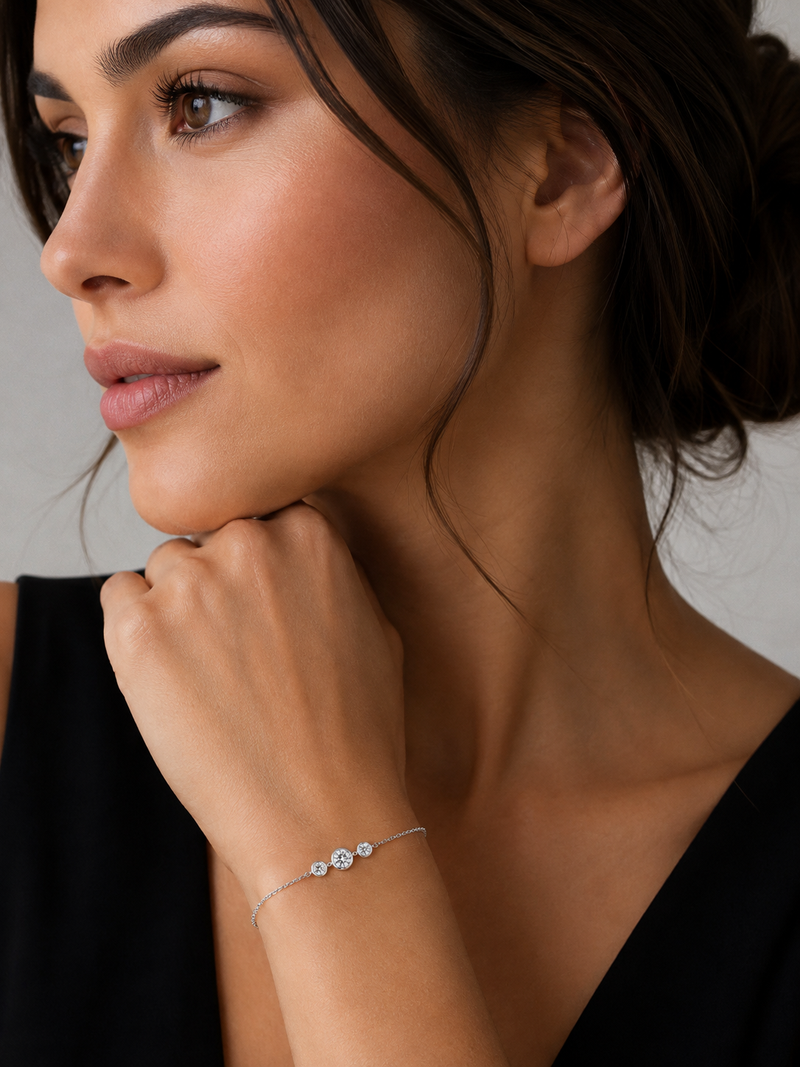 Trio Bezel Diamond Bracelet