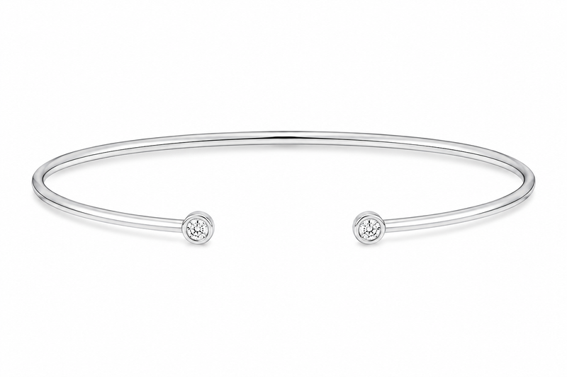 Open Diamond Bangle