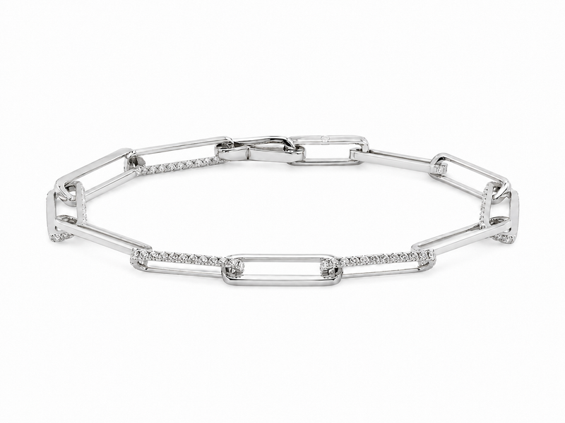 Paperclip Diamond Bracelet