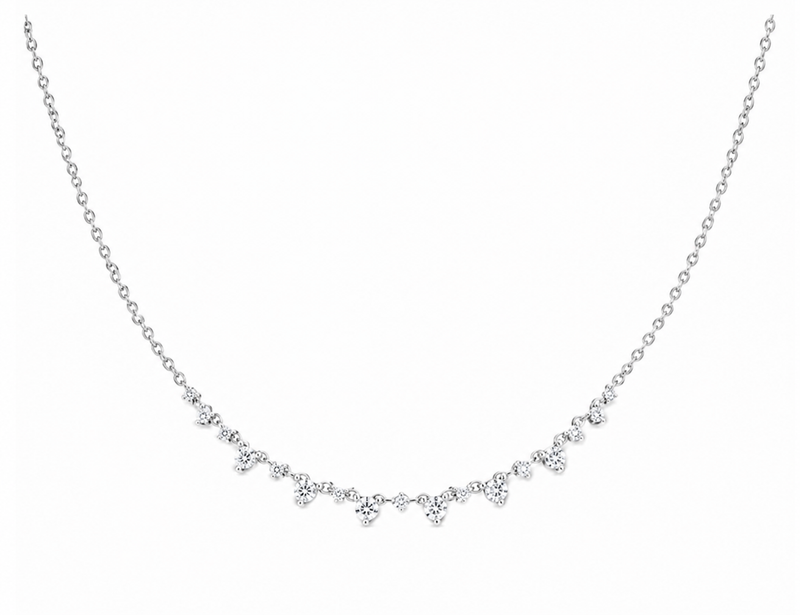 Fancy Triangle Diamond Set Necklace