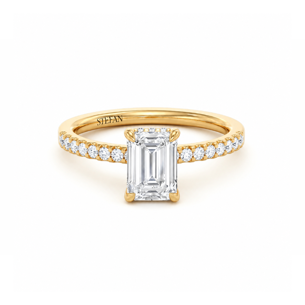 Bianca Emerald Cut Engagement Ring