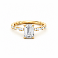 Bianca Emerald Cut Engagement Ring